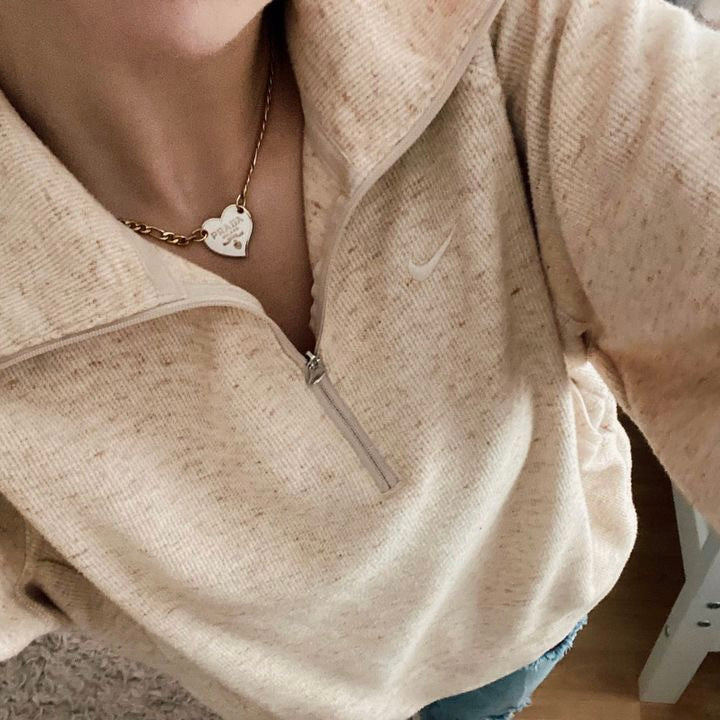 Repurposed Vintage Prada Heart Necklace