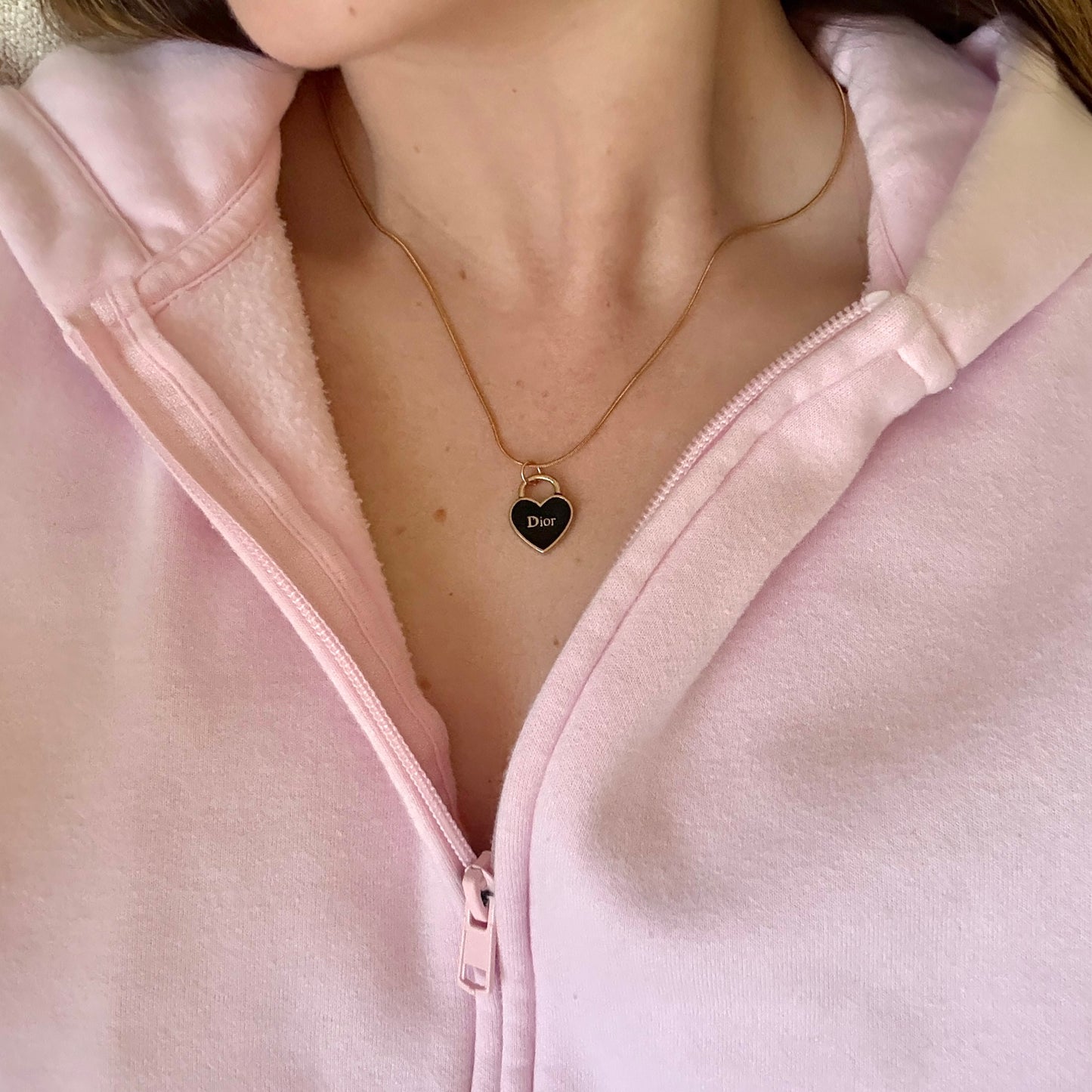 Repurposed Vintage Dior Heart Necklace