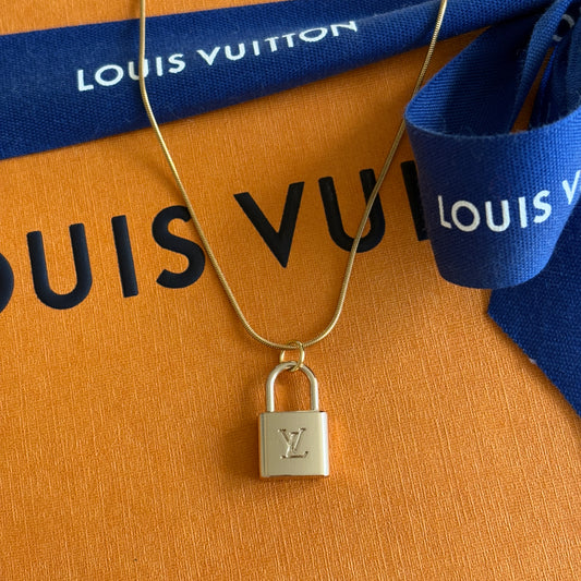 Repurposed Vintage Louis Vuitton Lock Necklace