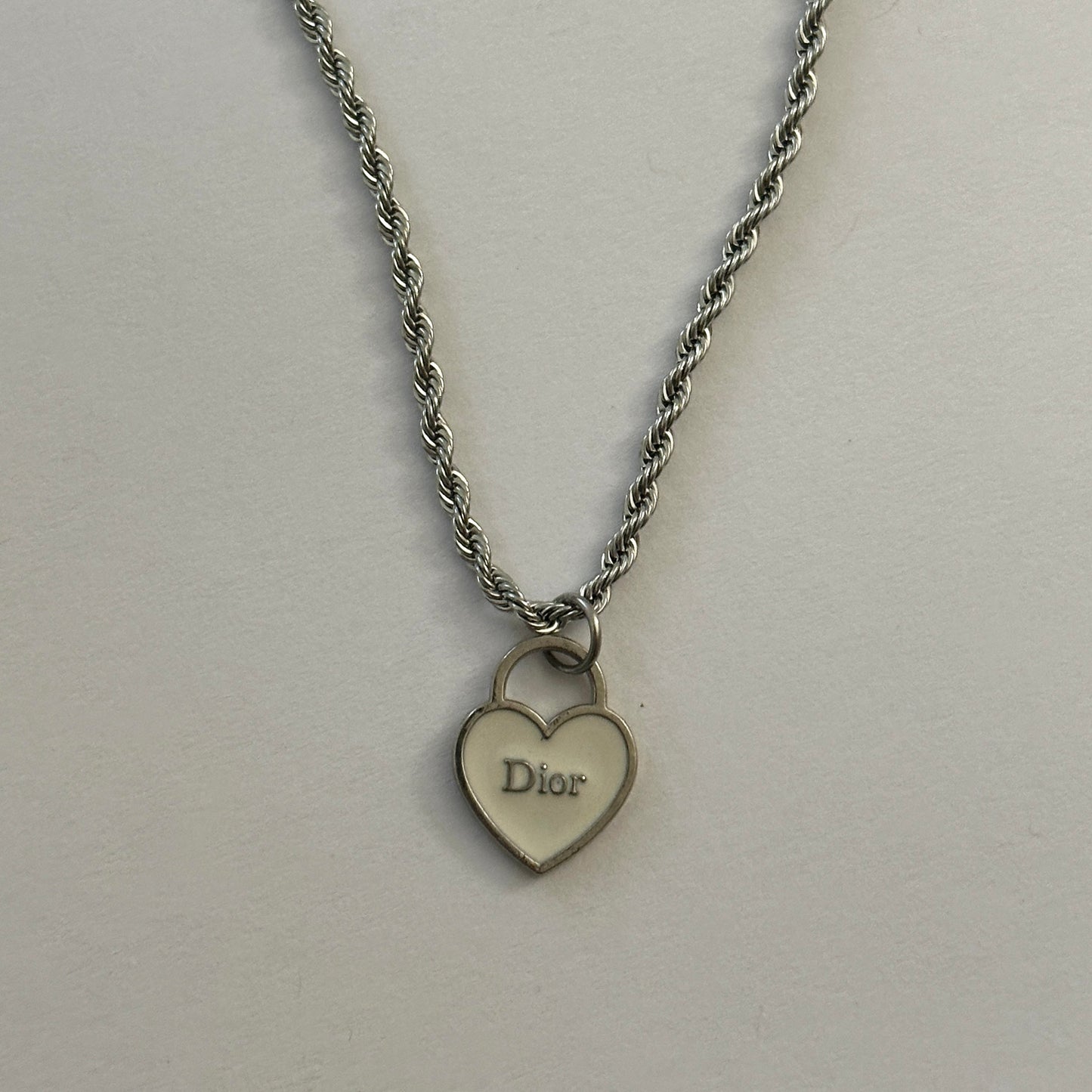 Repurposed Vintage Dior Heart Necklace