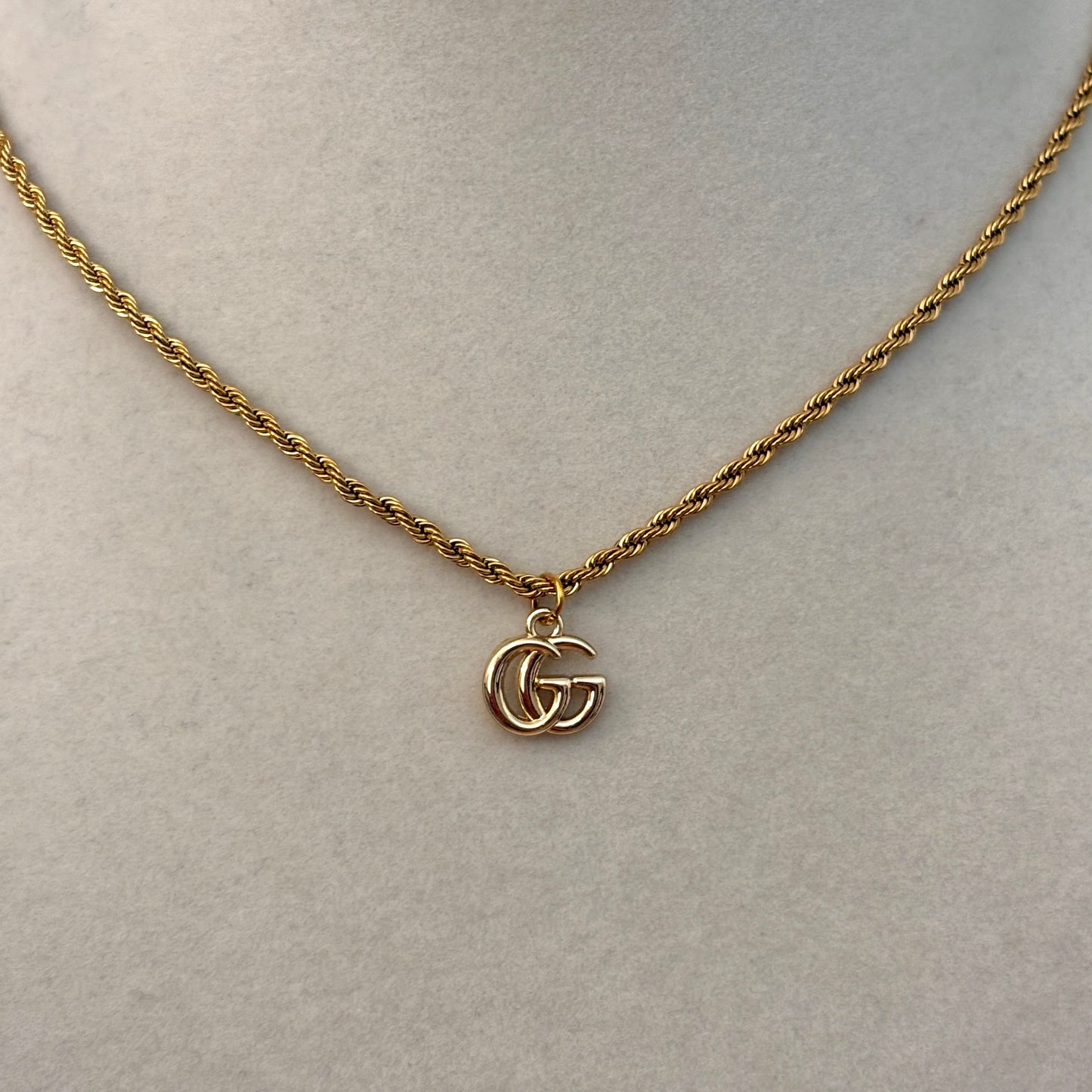 Repurposed Vintage Gucci Tiny GG Necklace