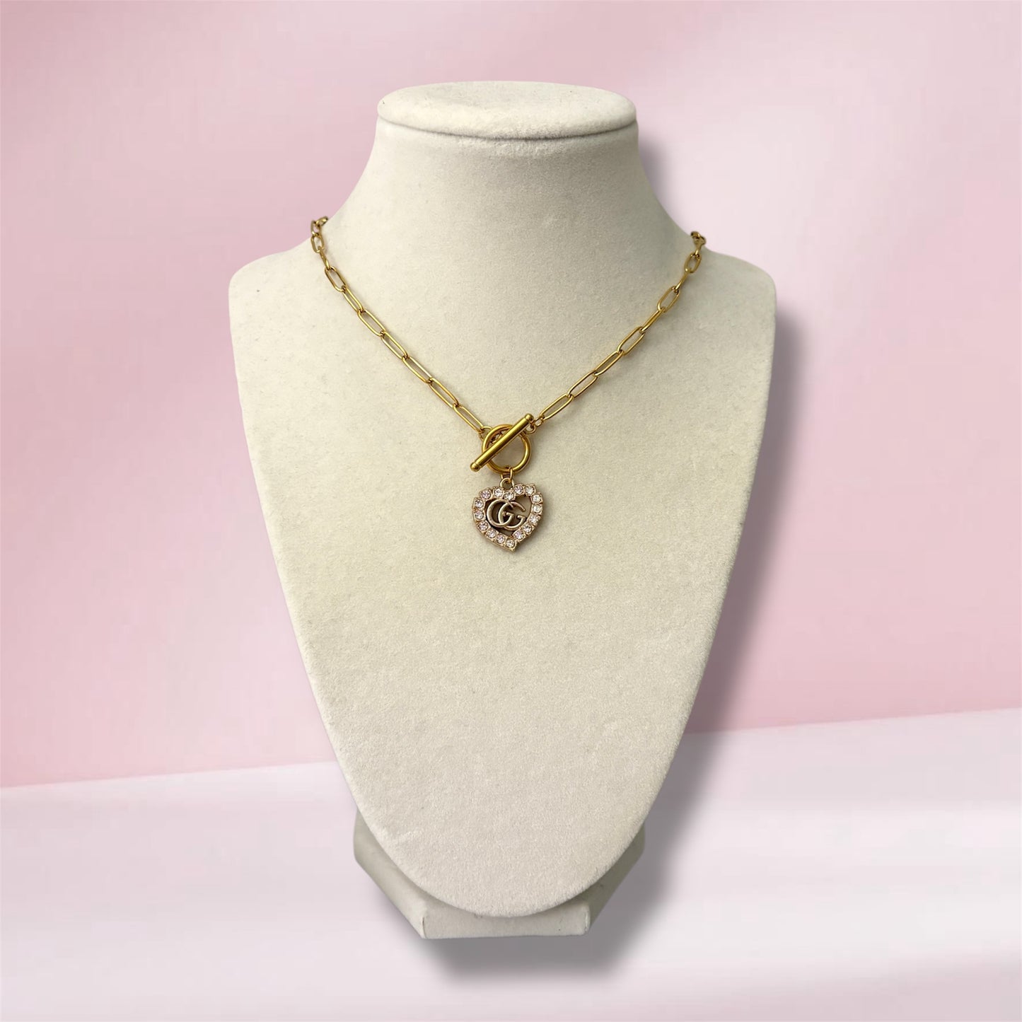 Repurposed Vintage Gucci Heart Necklace