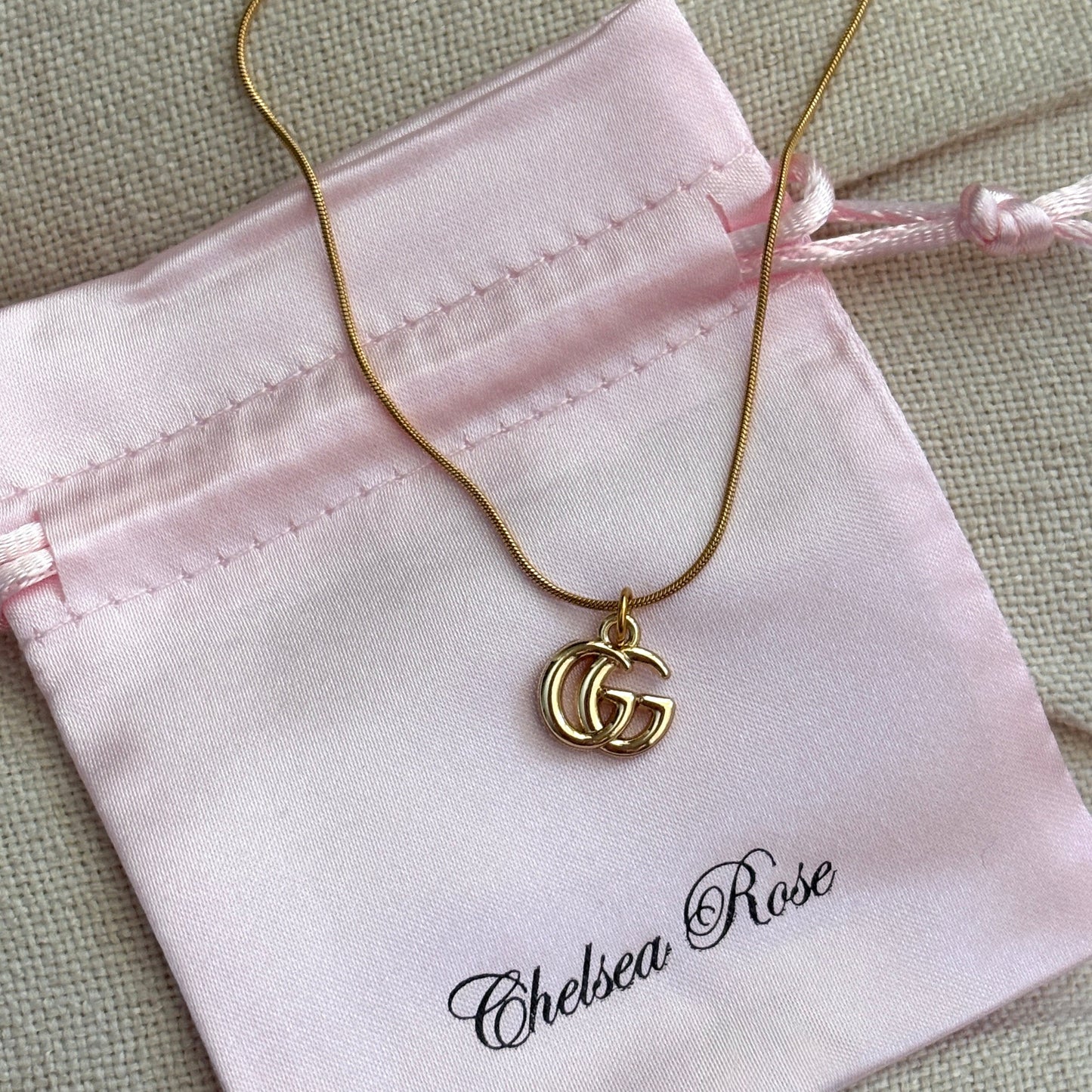 Repurposed Vintage Gucci Tiny GG Necklace