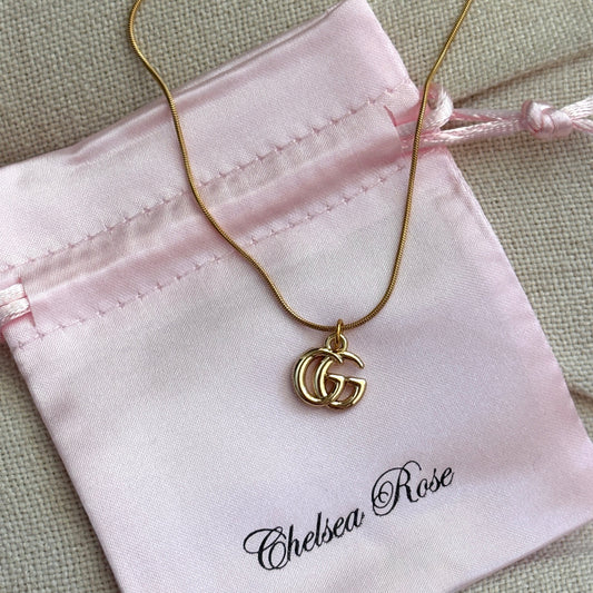 Repurposed Vintage Gucci Tiny GG Necklace