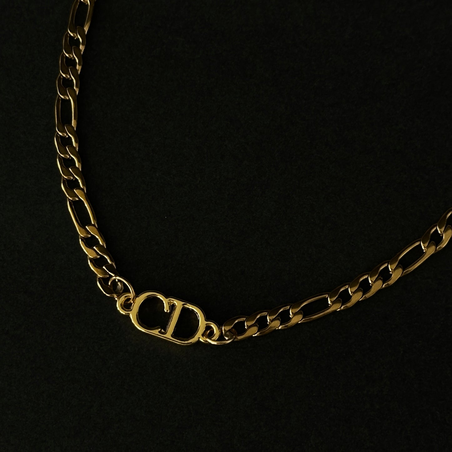 Repurposed Vintage Dior CD Connector Necklace