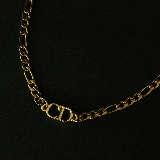 Repurposed Vintage Dior CD Connector Necklace