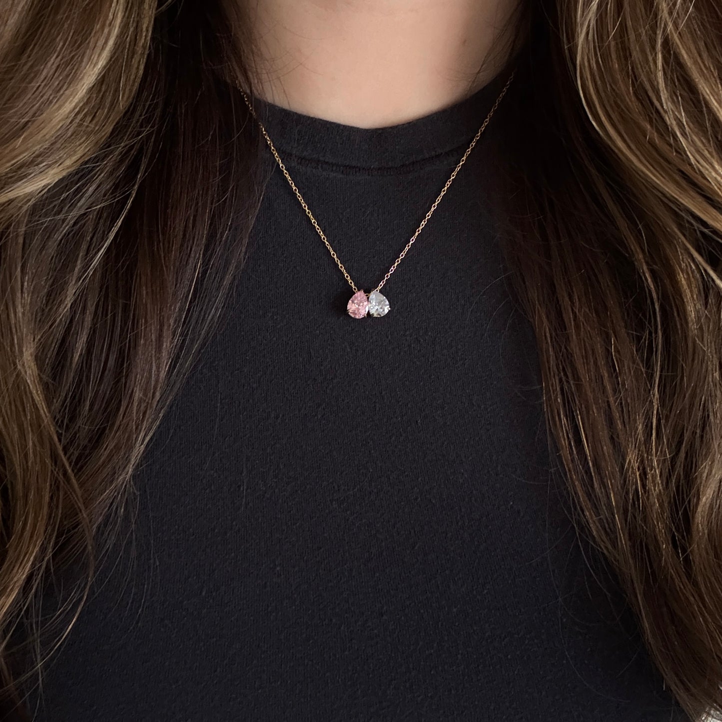 Pear Birthstone Necklace