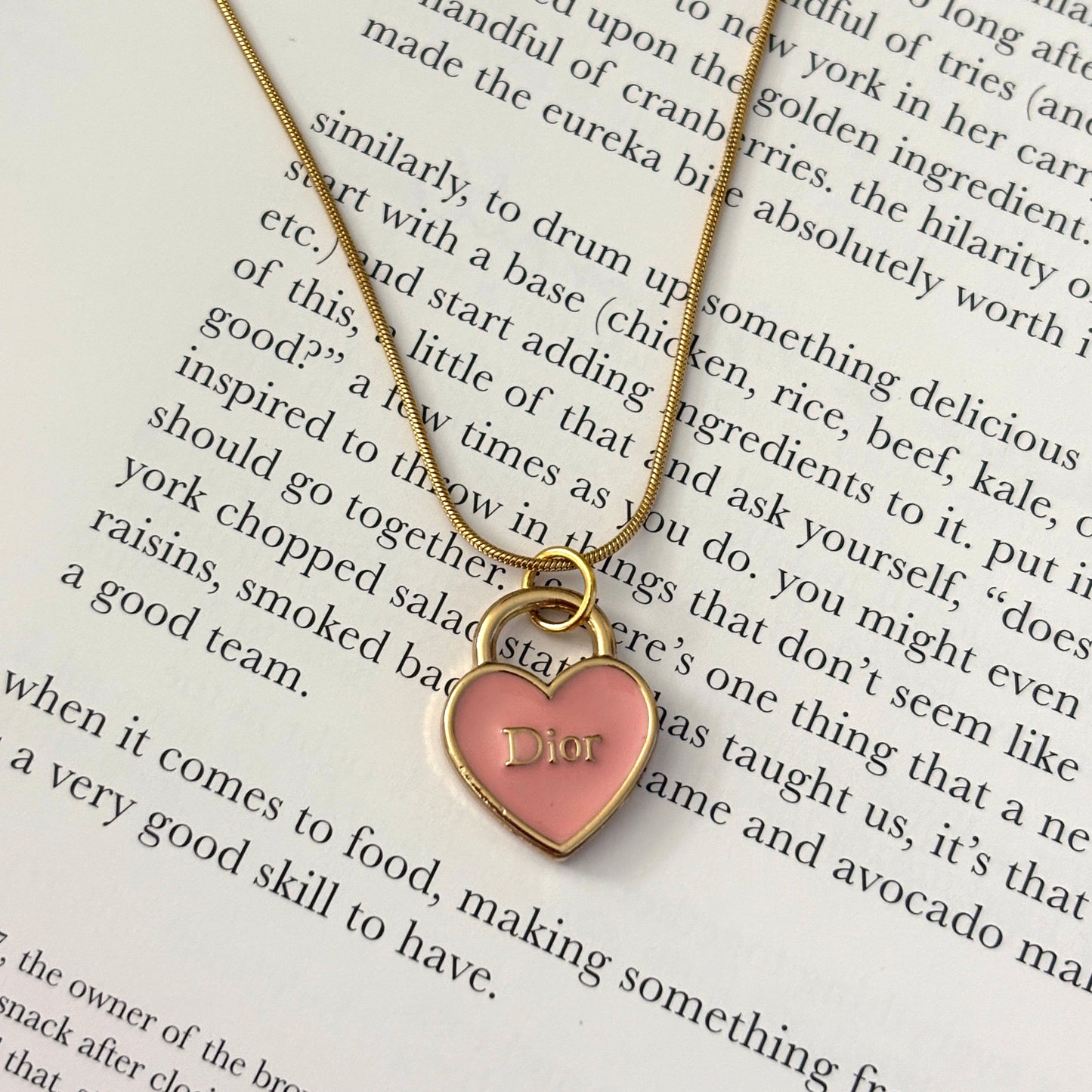 Repurposed Vintage Dior Heart Necklace