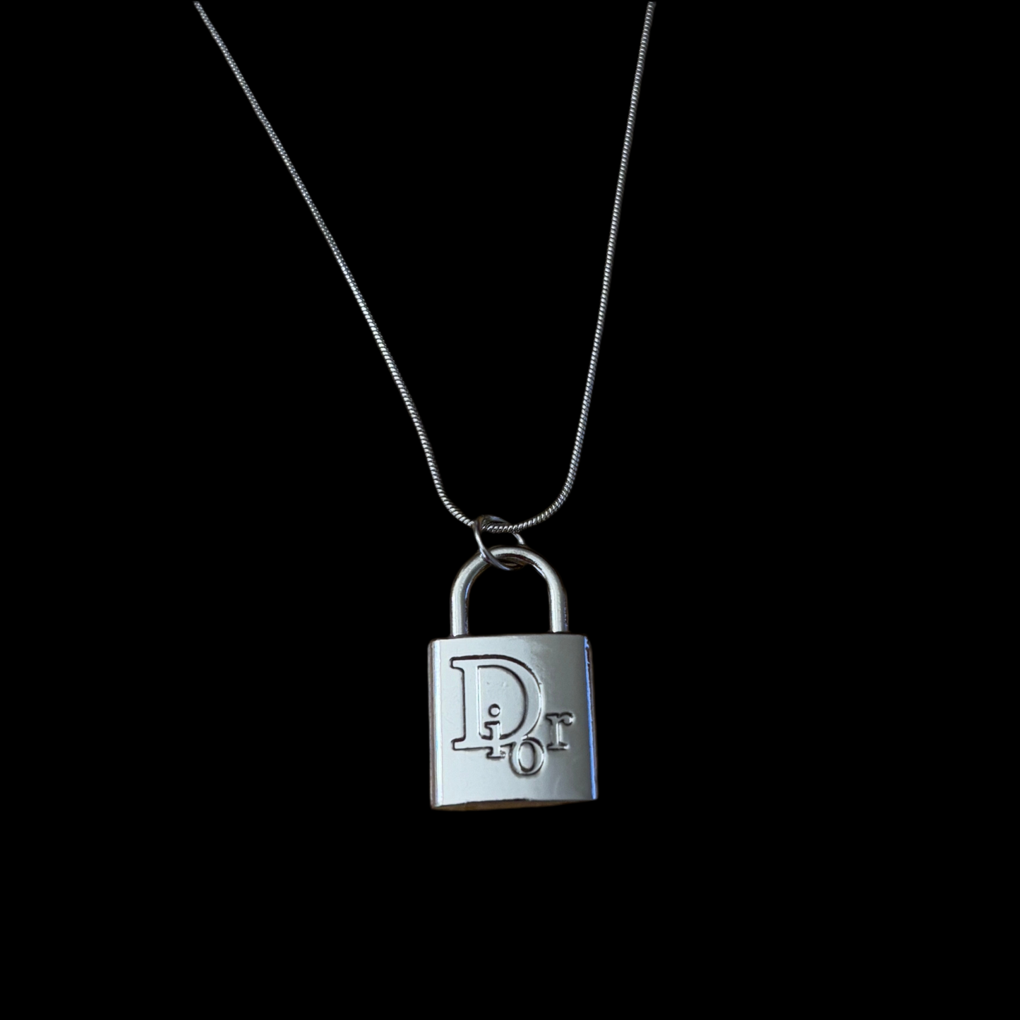 Repurposed Vintage Dior Lock Necklace