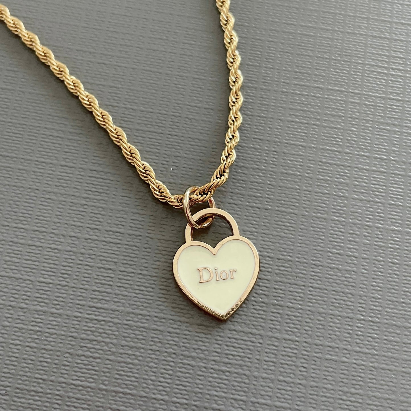 Repurposed Vintage Dior Heart Necklace