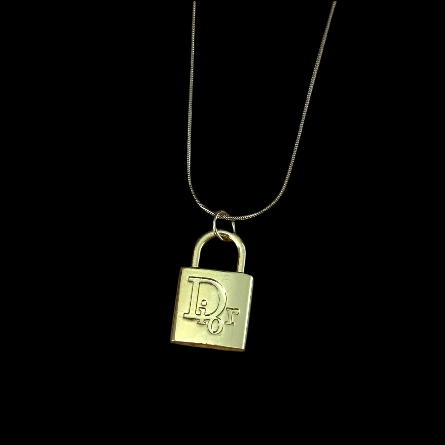 Repurposed Vintage Dior Lock Necklace