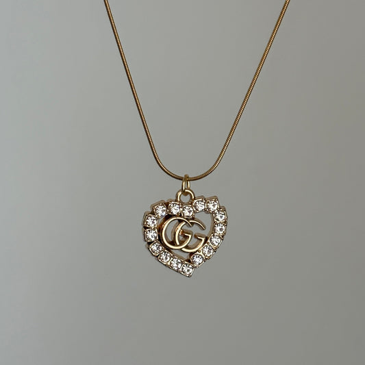 Repurposed Vintage Gucci Heart Necklace