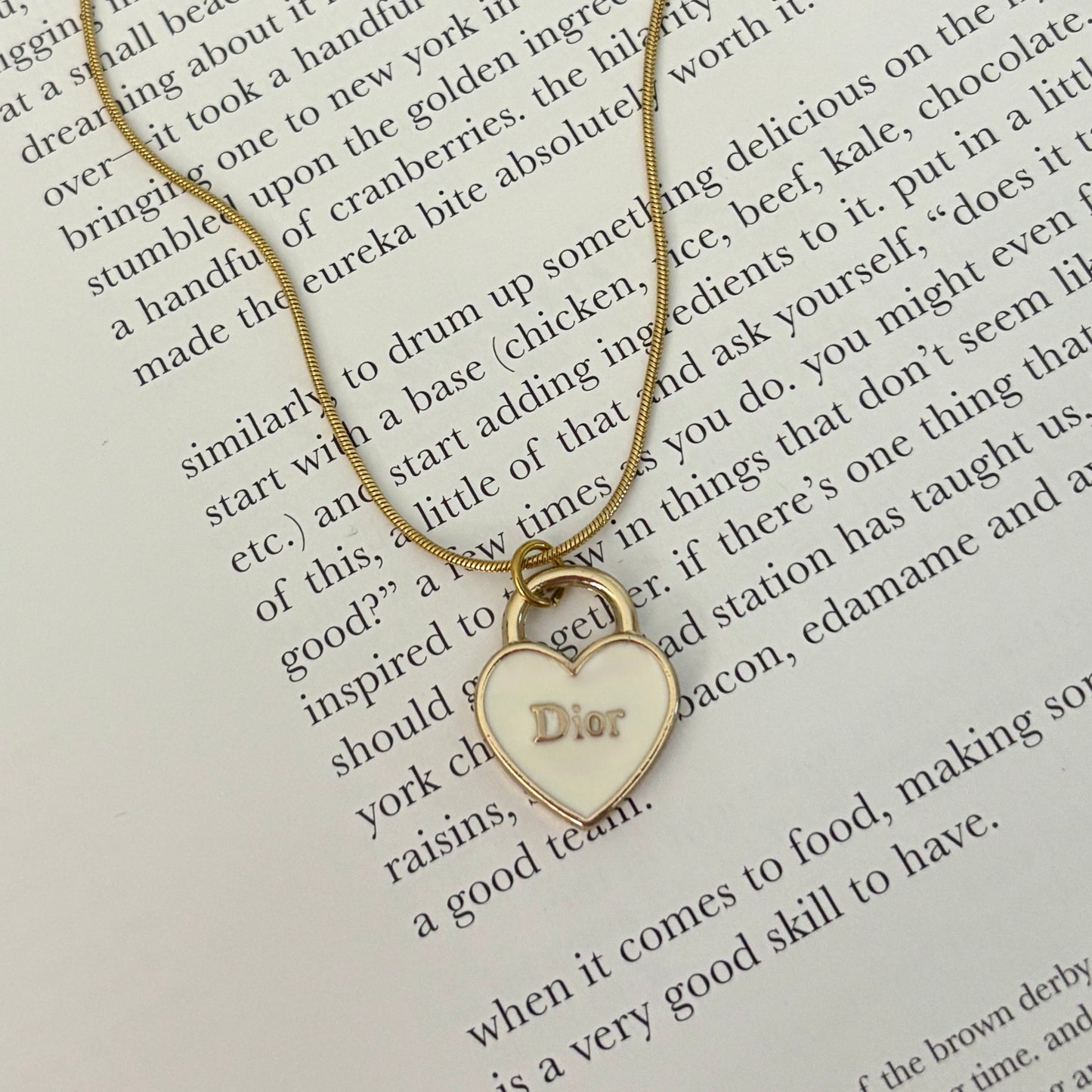 Repurposed Vintage Dior Heart Necklace