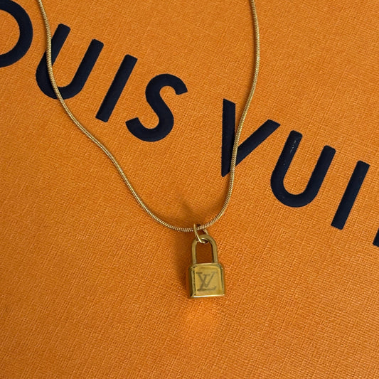 Repurposed Vintage Louis Vuitton Lock Necklace