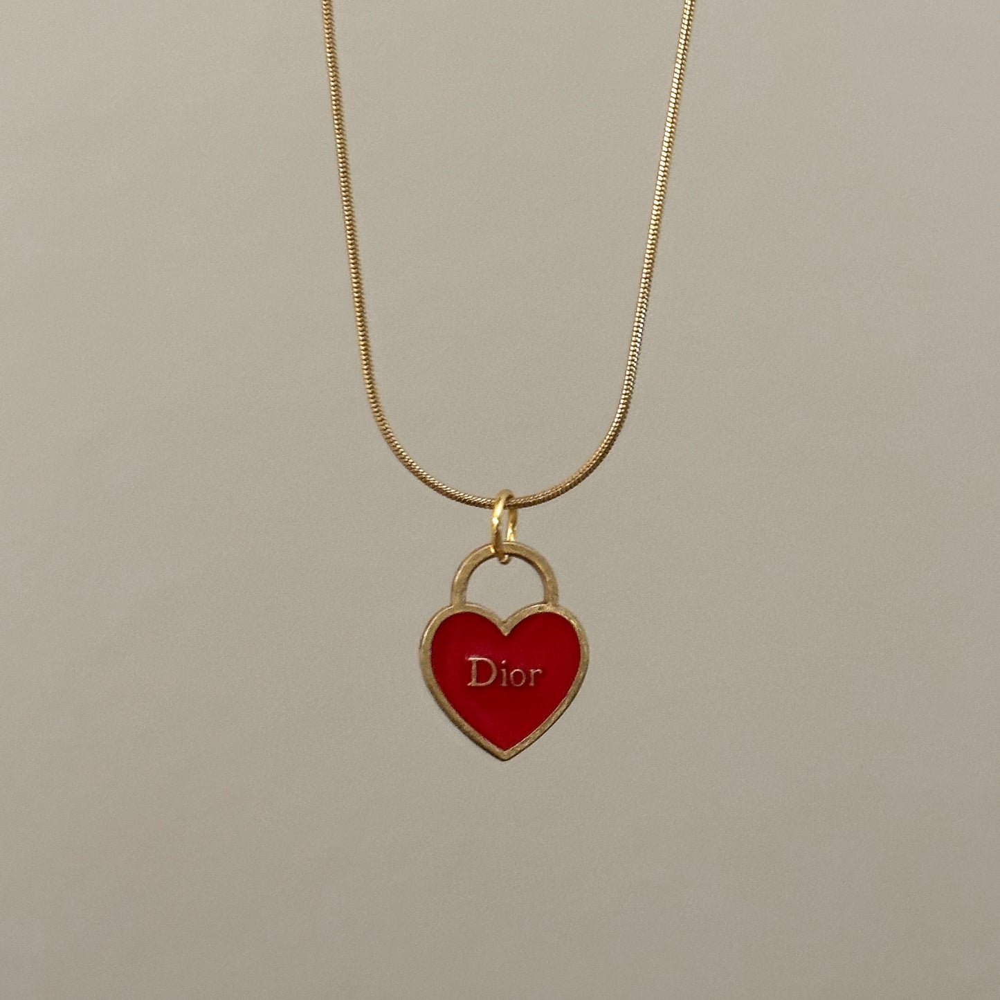 Repurposed Vintage Dior Heart Necklace