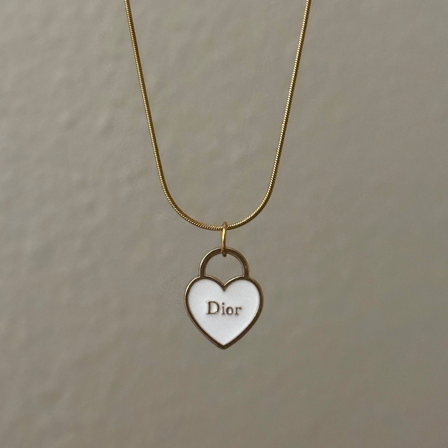 Repurposed Vintage Dior Heart Necklace