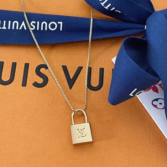 Repurposed Vintage Louis Vuitton Mini Lock Necklace