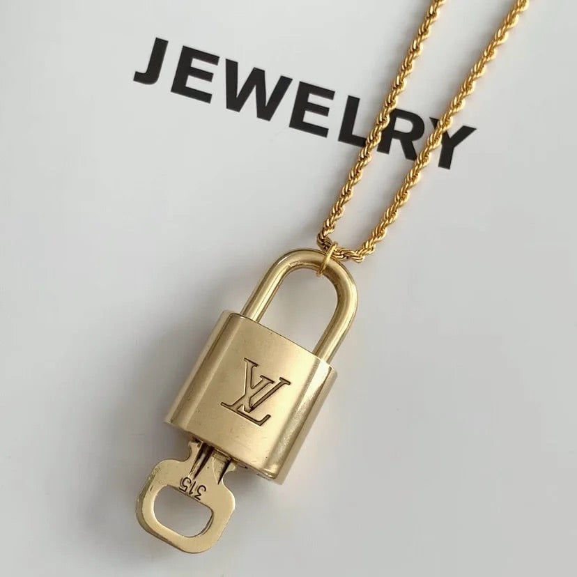 Repurposed Vintage Louis Vuitton Lock/Key Necklace