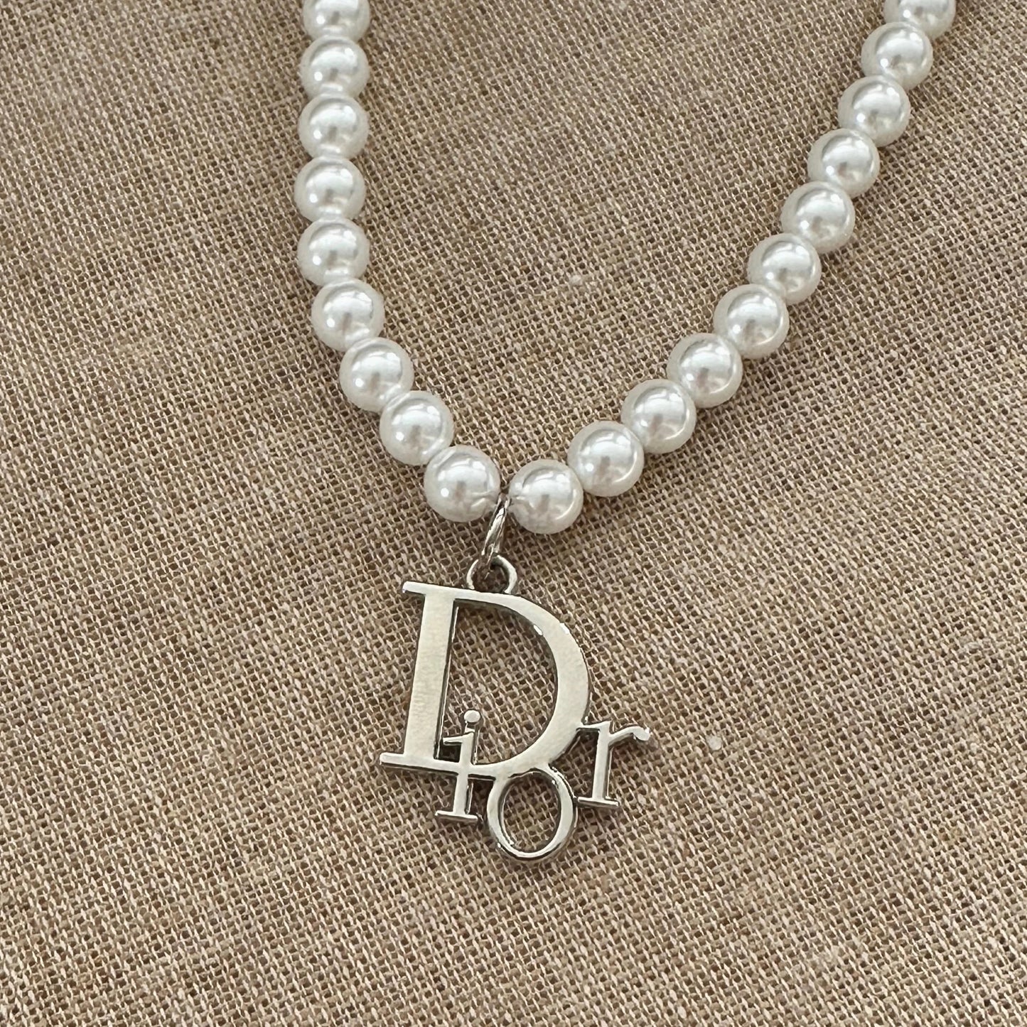 Repurposed Vintage Dior Pearl Necklace