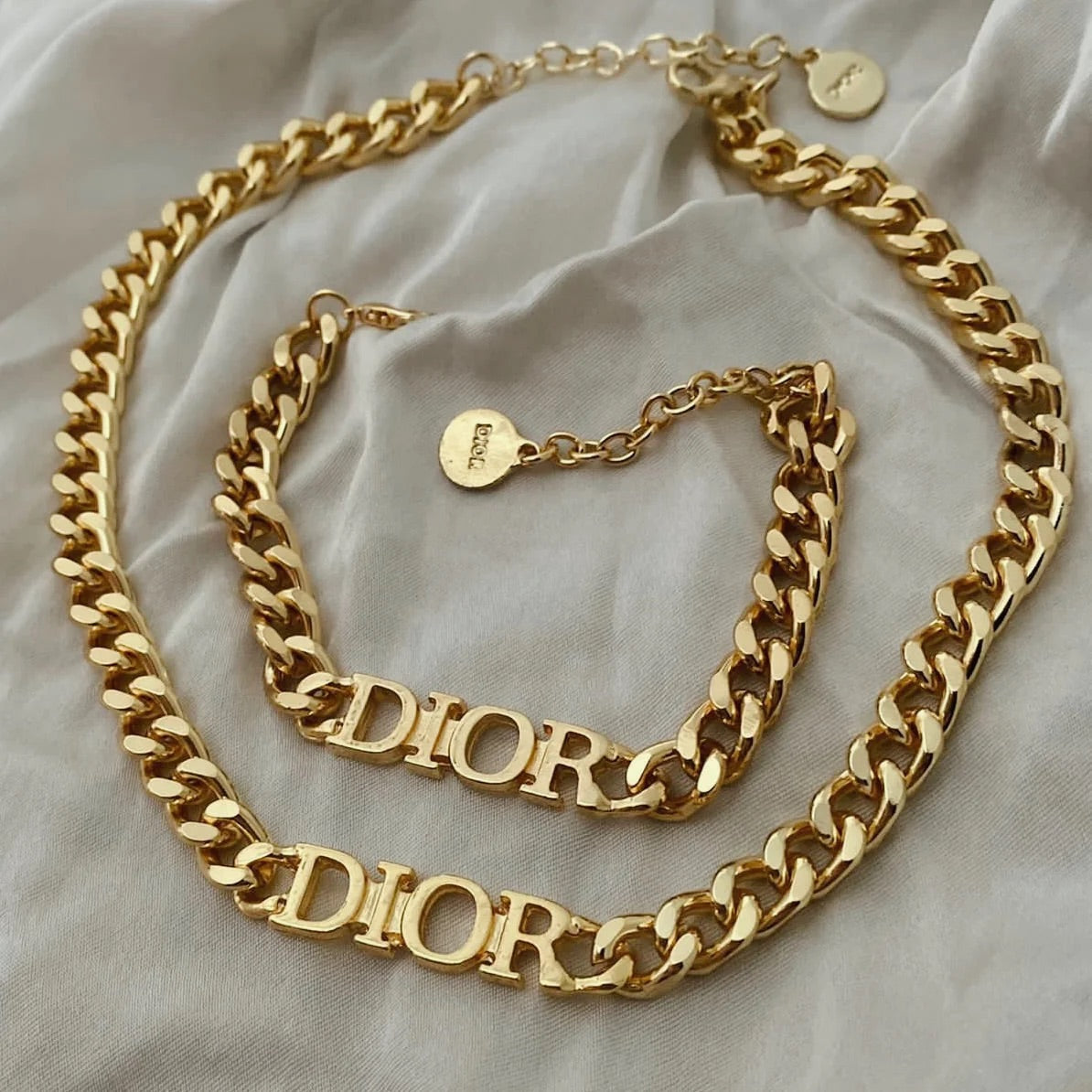 Repurposed Vintage Dior Chunky Necklace/Bracelet