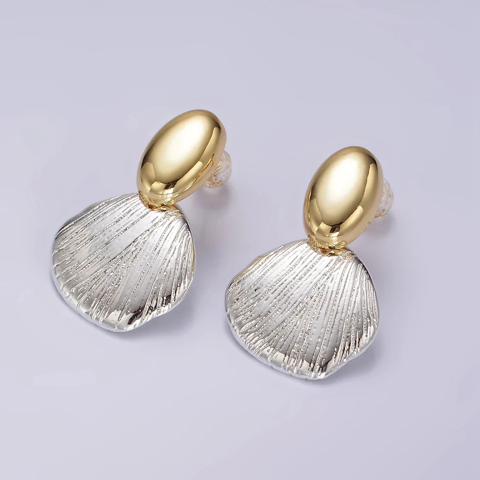 Textured Mixed Metal Earrings