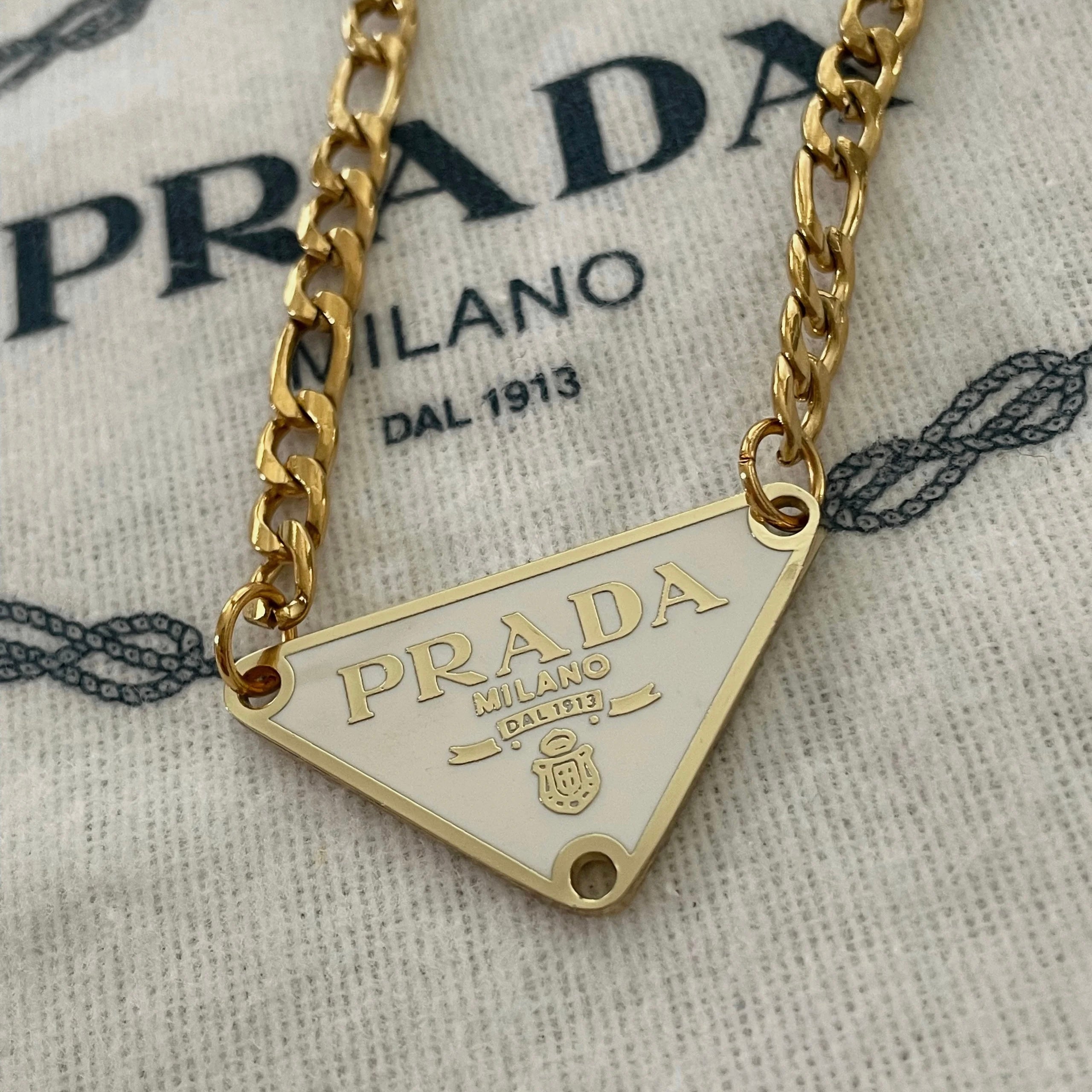 prada chain necklace — iamkoko.la | Necklace, Chain necklace, Steel necklace