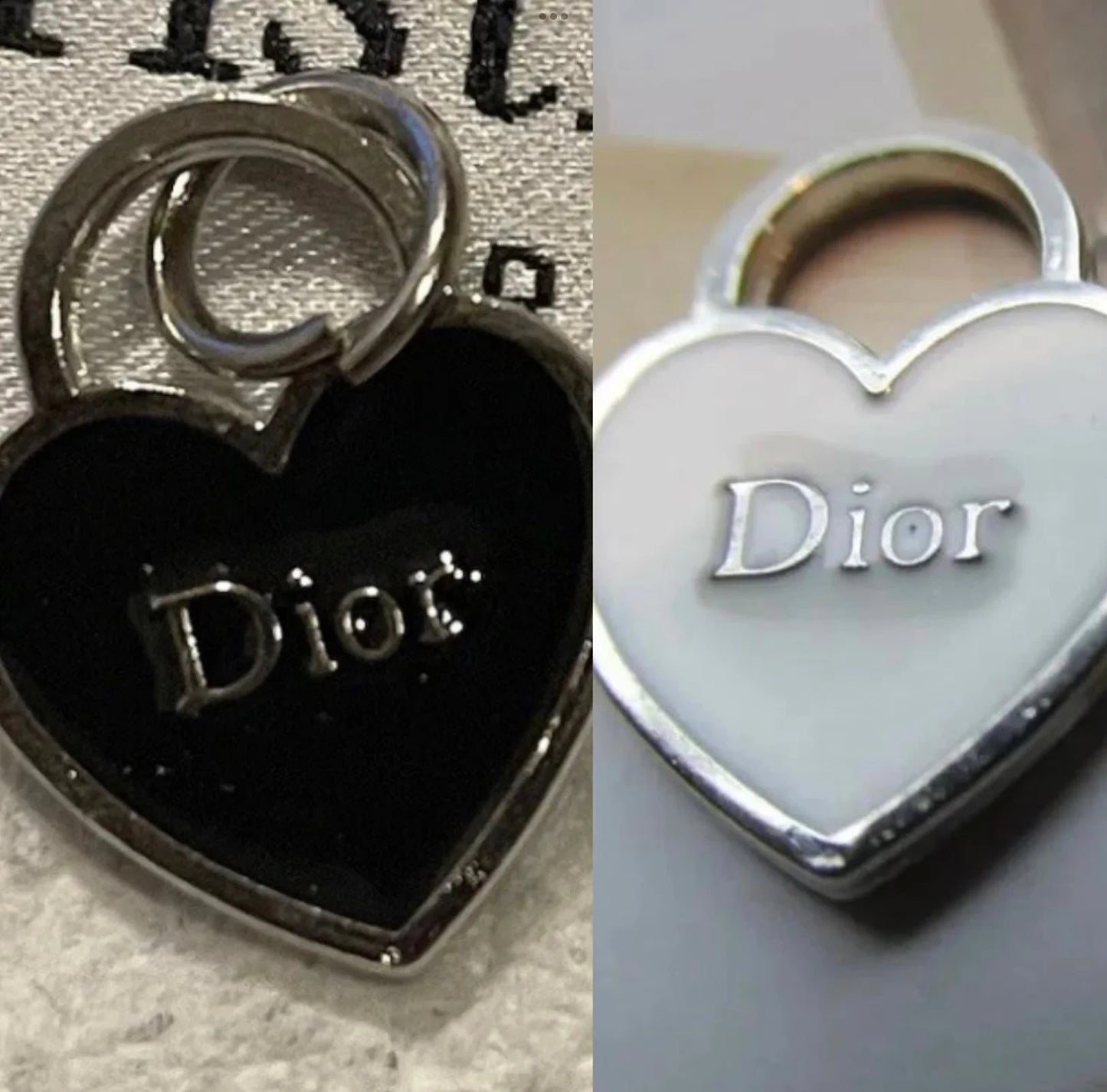 Repurposed Vintage Dior Heart Necklace