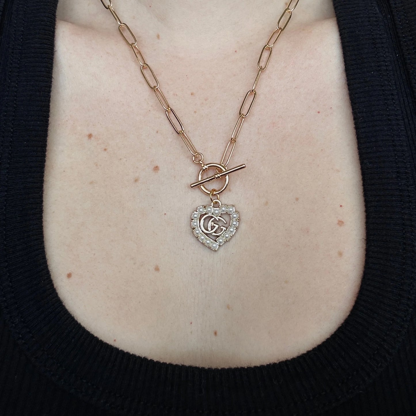 Repurposed Vintage Gucci Heart Necklace