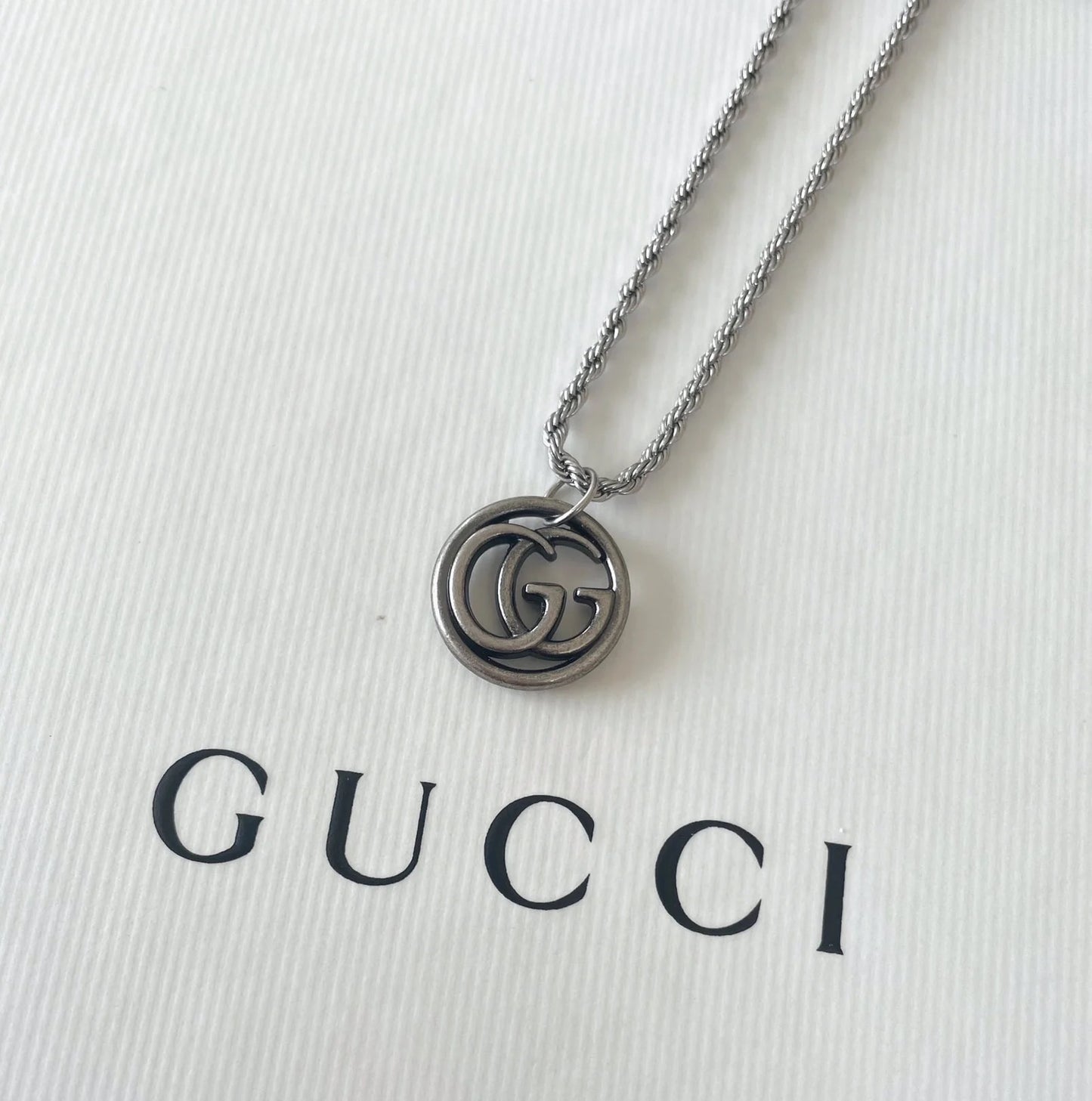 Repurposed Vintage Gucci GG Necklace