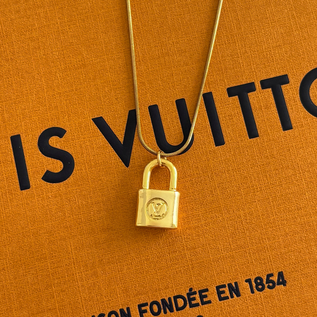Repurposed Vintage Louis Vuitton Lock Necklace
