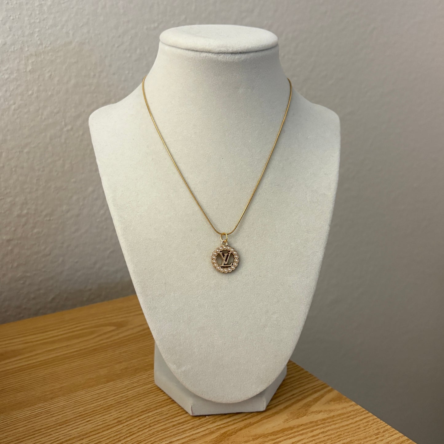 Repurposed Vintage Louis Vuitton Pearl Necklace